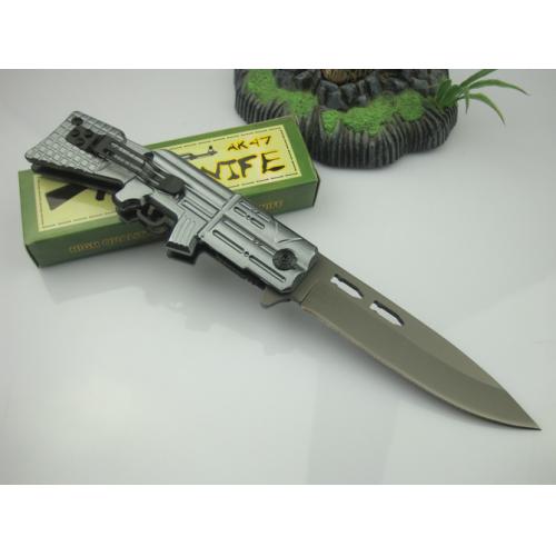 AK47 quick opening folding knife (X22 gray)