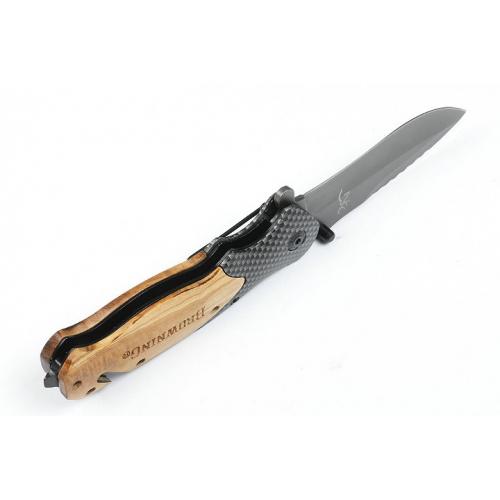 Browning X50 quick opening folding knife (marked on olive wood)