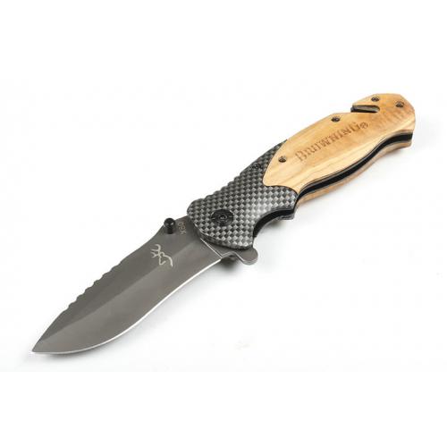 Browning X50 quick opening folding knife (marked on olive wood)