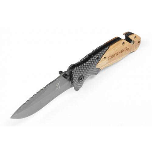 Browning X50 quick opening folding knife (marked on olive wood)
