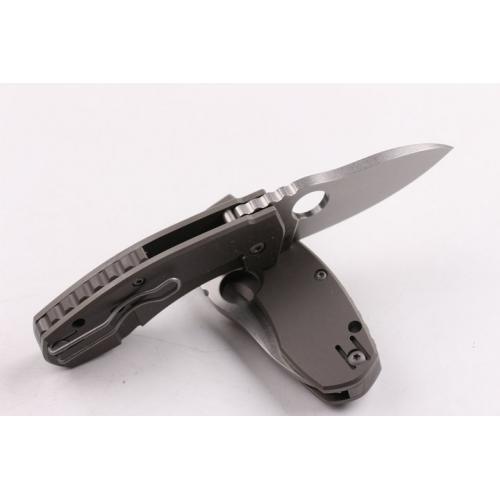 Titanium handle fat spider folding knife