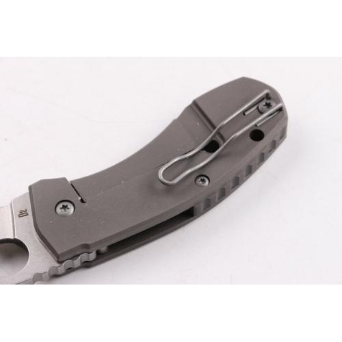 Titanium handle fat spider folding knife
