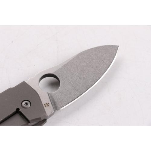 Titanium handle fat spider folding knife