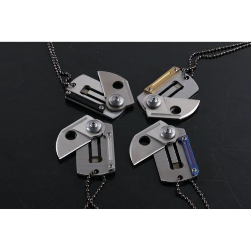 Dog tag four-color mini folding knife