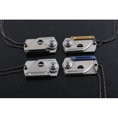 Dog tag four-color mini folding knife