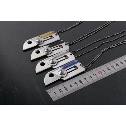Dog tag four-color mini folding knife