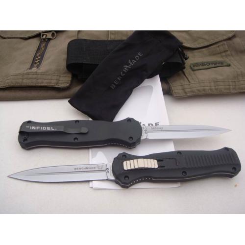 Imitation Butterfly Double Sharp Straight Bullet Knife (Black)