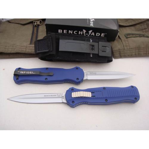 Exquisite Butterfly Double Sharp Straight Bullet Knife (Blue)