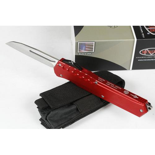 A2 Micro Technology Straight Out Knife (Sand Light Black Handle)