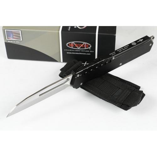 A2 Micro Technology Straight Out Knife (Sand Light Black Handle)