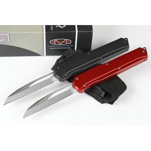 A2 Micro Technology Straight Out Knife (Sand Light Black Handle)