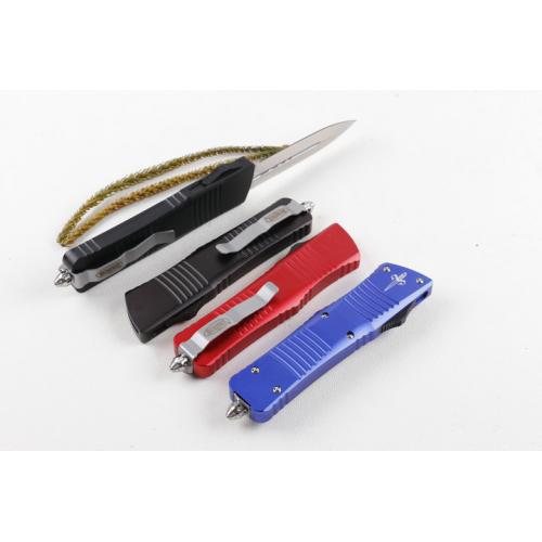 Ultra precision imitation micro technology Tyrannosaurus straight out spring knife (four-color)