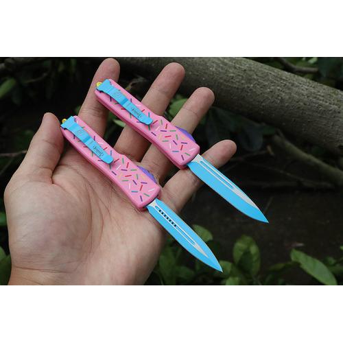 Micro Tech Doughnut UT Straight Knife (Two Small Sizes)