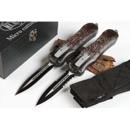 Micro tech Red Spider Straight out Spring Knife (two models) with only double tips