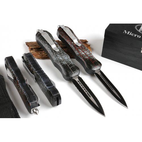 Micro tech Red Spider Straight out Spring Knife (two models) with only double tips