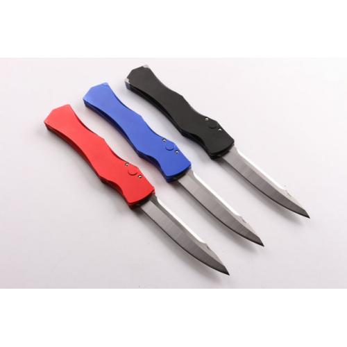 Micro Tech Three Color Straight Out Knife (available in red)