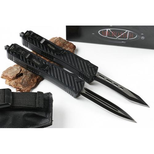 Micro technology Holy Ant Straight Knife (Carbon Fiber Pattern Black Two Styles)