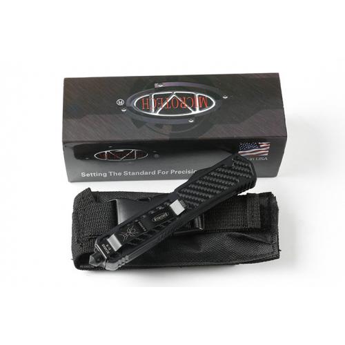 Micro technology Holy Ant Straight Knife (Carbon Fiber Pattern Black Two Styles)