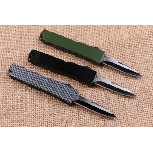 Four color pocket single blade straight elastic knife