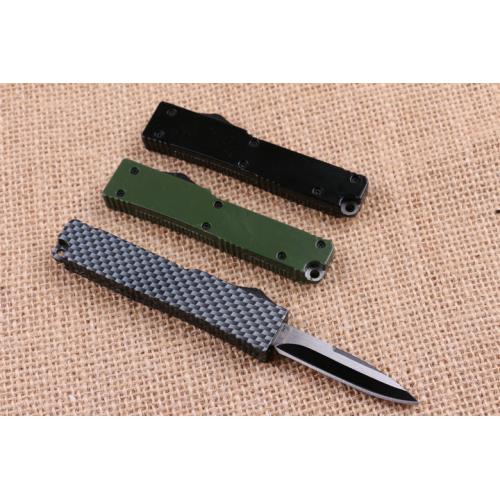 Four color pocket single blade straight elastic knife