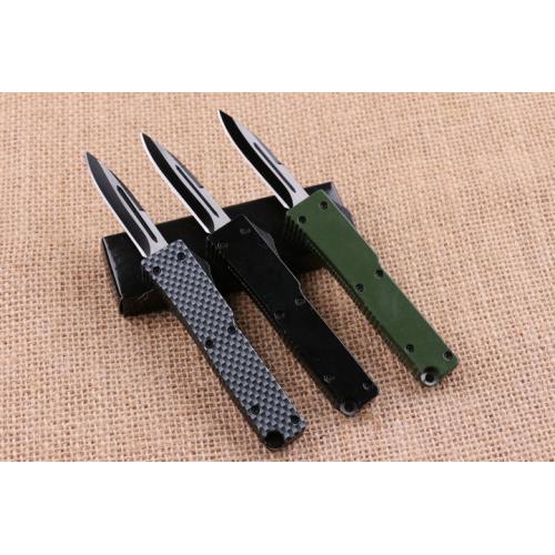 Four color pocket single blade straight elastic knife