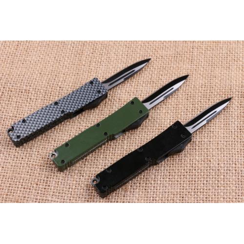 Four color pocket single blade straight elastic knife