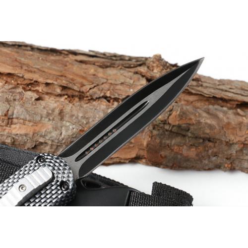 Micro Tech Avengers Straight Out Knife (Carbon Fiber Pattern)