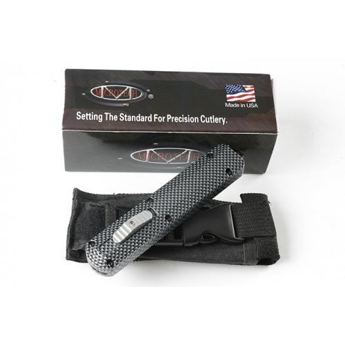 Micro Tech Avengers Straight Out Knife (Carbon Fiber Pattern)