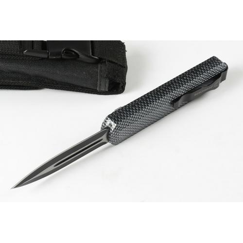 Micro Tech Avengers Straight Out Knife (Carbon Fiber Pattern)