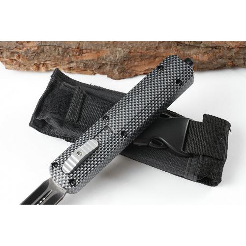 Micro Tech Avengers Straight Out Knife (Carbon Fiber Pattern)