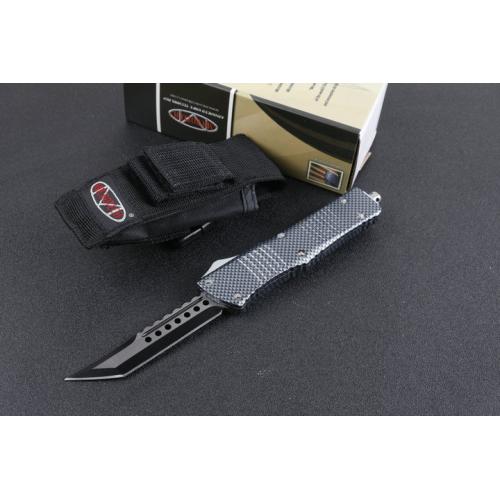 Micro technology D1 single blade T-head straight out knife (carbon fiber pattern)