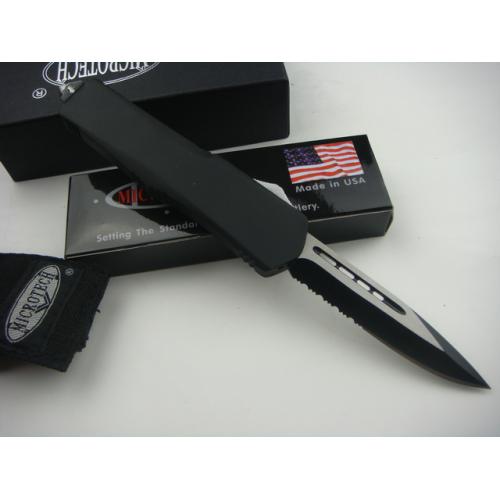 Micro technology A07 injured toothed dragon Single edged half toothed black and white blade