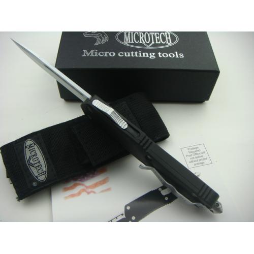 Micro technology A07 injured toothed dragon Single edged half toothed black and white blade