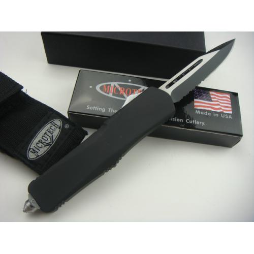 Micro technology A07 injured toothed dragon Single edged half toothed black and white blade