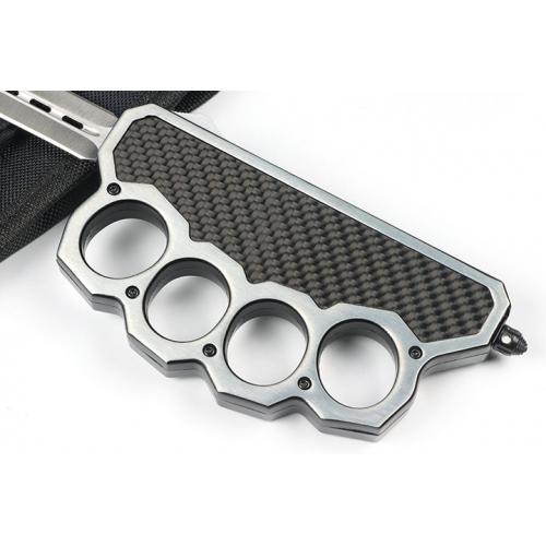 Micro Tech Fist Set Double Sharp Straight Knife (Carbon Fiber Type 2)