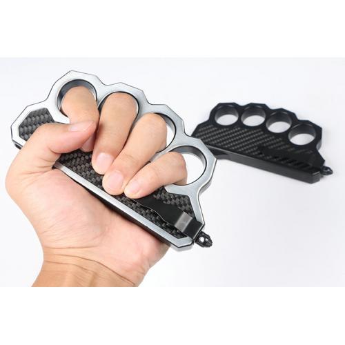 Micro Tech Fist Set Double Sharp Straight Knife (Carbon Fiber Type 2)