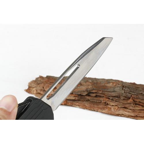 Micro technology E07 injured tooth dragon single blade straight out knife (mirror light)