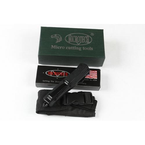 Micro technology E07 injured tooth dragon single blade straight out knife (mirror light)