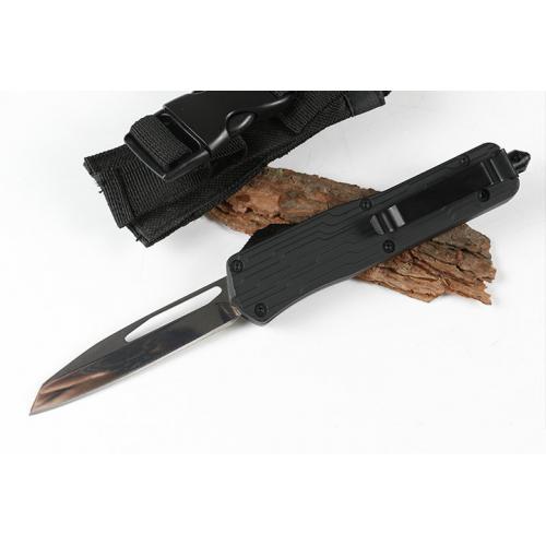 Micro technology E07 injured tooth dragon single blade straight out knife (mirror light)