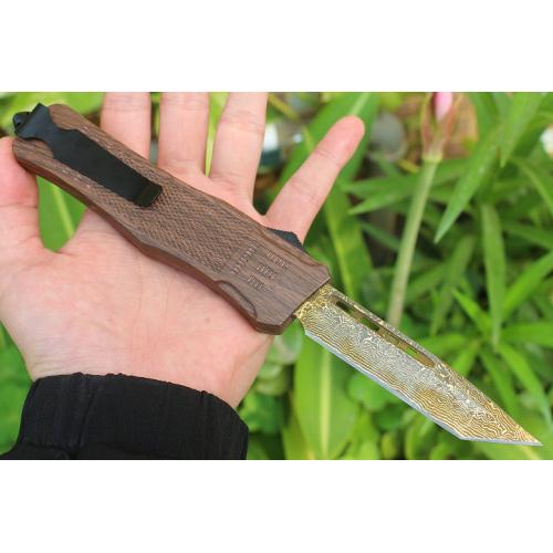 Imitation Tree Grain Large 161 Straight Knife (Damascus)