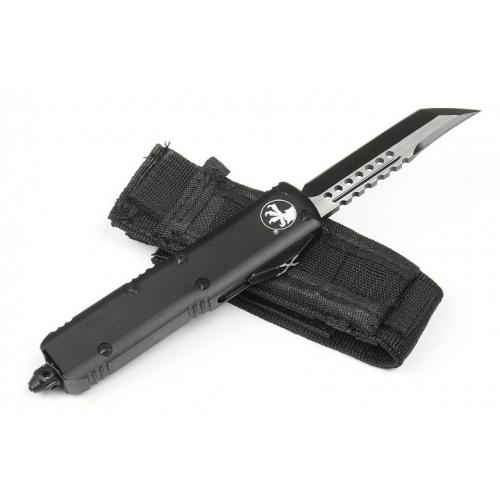 Micro technology UT large straight out knife (black brushed)