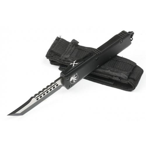 Micro technology UT large straight out knife (black brushed)