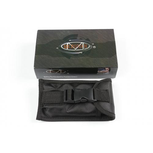 Micro Tech F128 Fist Set Double Edge Straight Knife (Carbon Fiber)