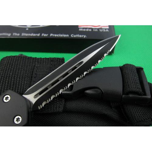 Wounded Dragon A07 Double Edge Teeth (Black and White Blade)