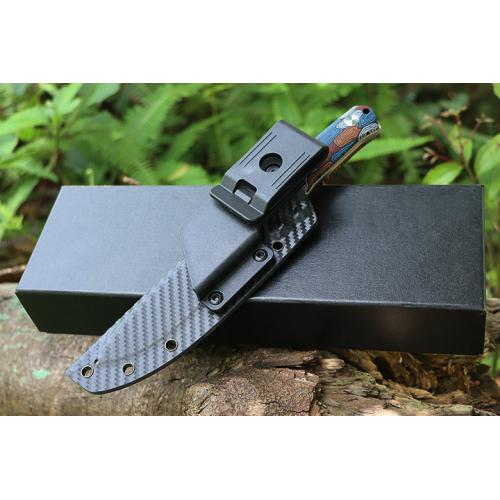 Colored G10 handle straight knife