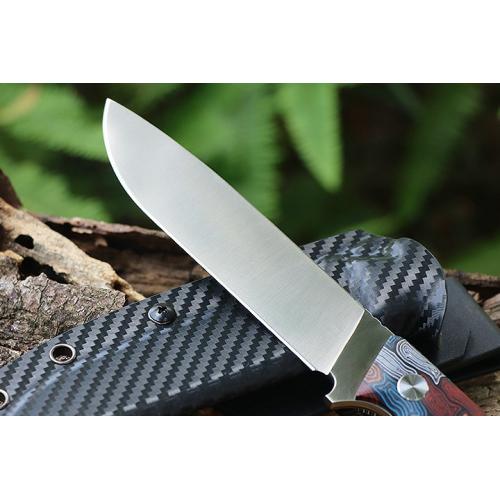 Colored G10 handle straight knife