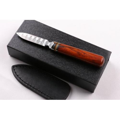 Little Rose Damascus Tea Knife