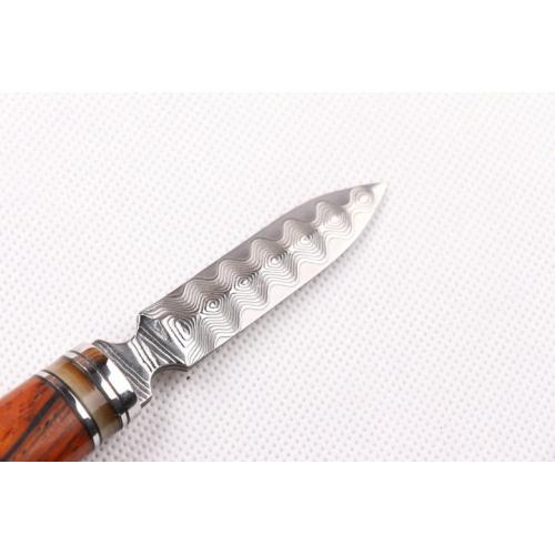 Little Rose Damascus Tea Knife