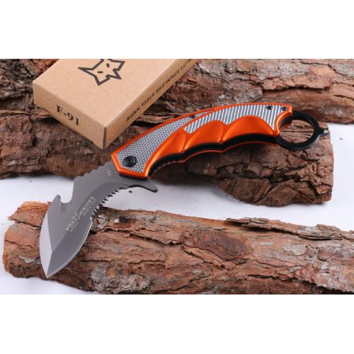Fox F91 Folding Knife (Half Toothed)