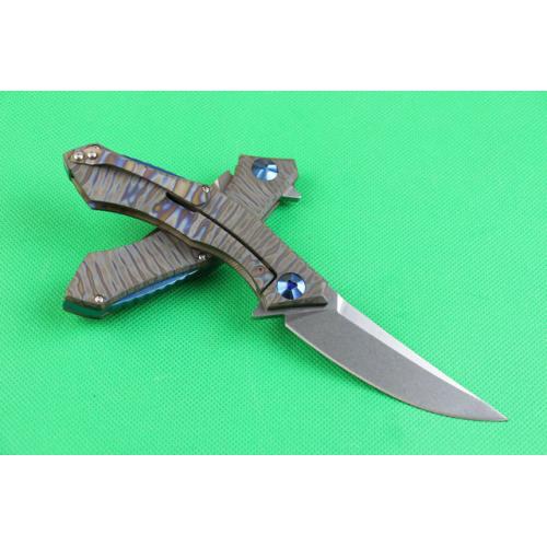 Russian famous knife Bear Head Blue Moon Bending Knife (Burning Edition)